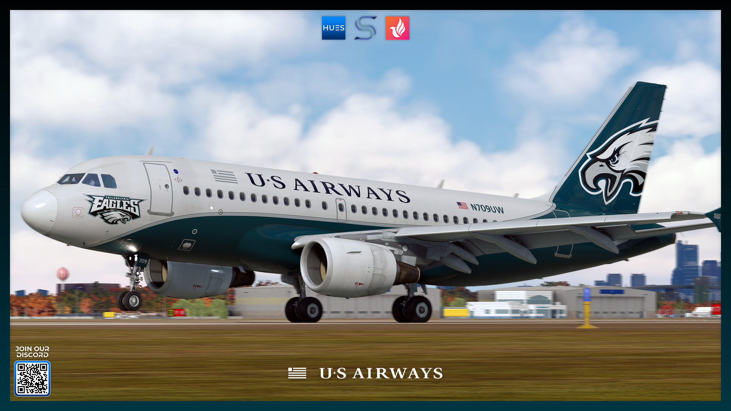 US Airways N709UW 'Philadelphia Eagles' | Fenix A319 | 8K & 4K