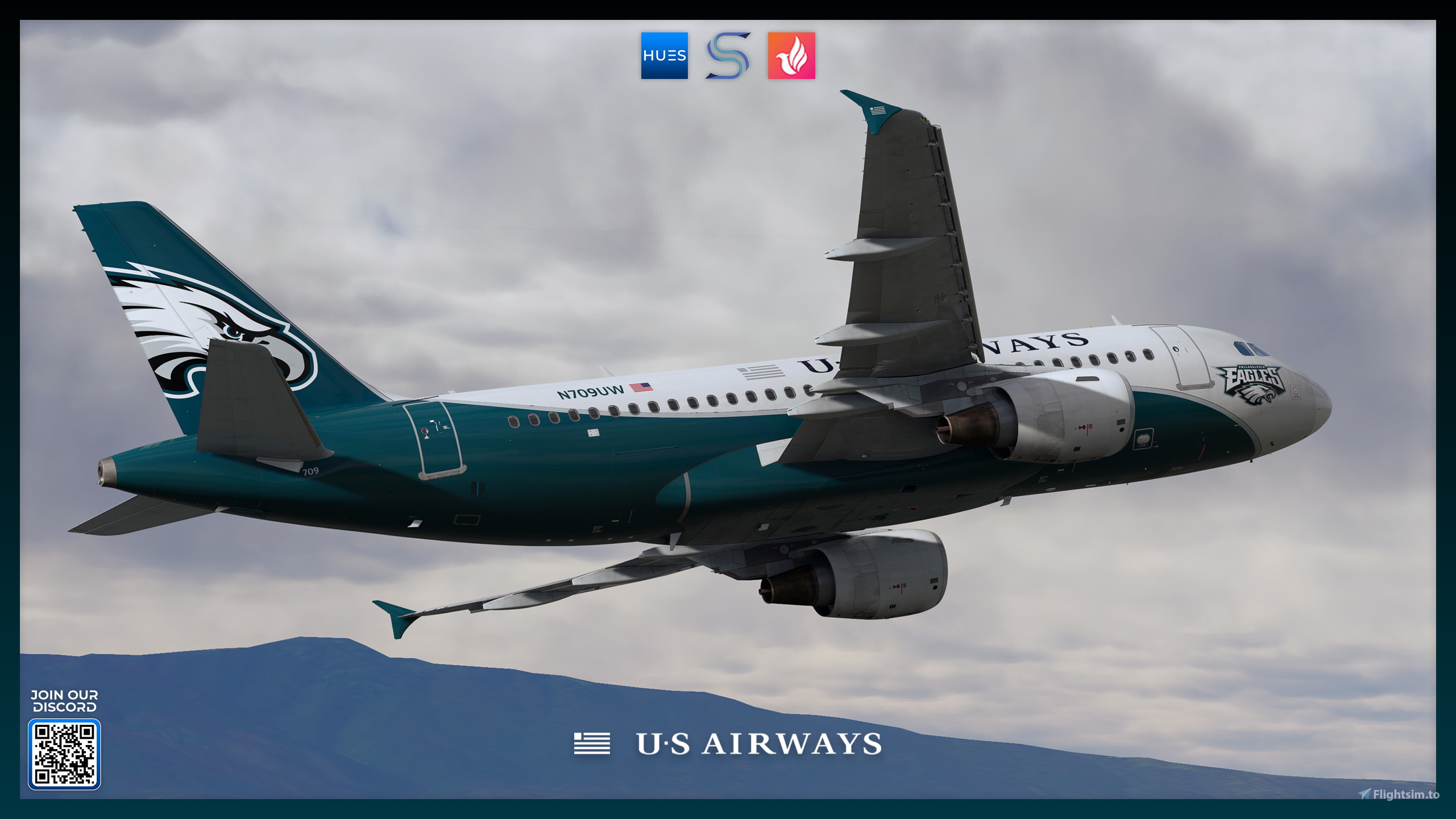 US Airways N709UW 'Philadelphia Eagles' | Fenix A319 | 8K & 4K for