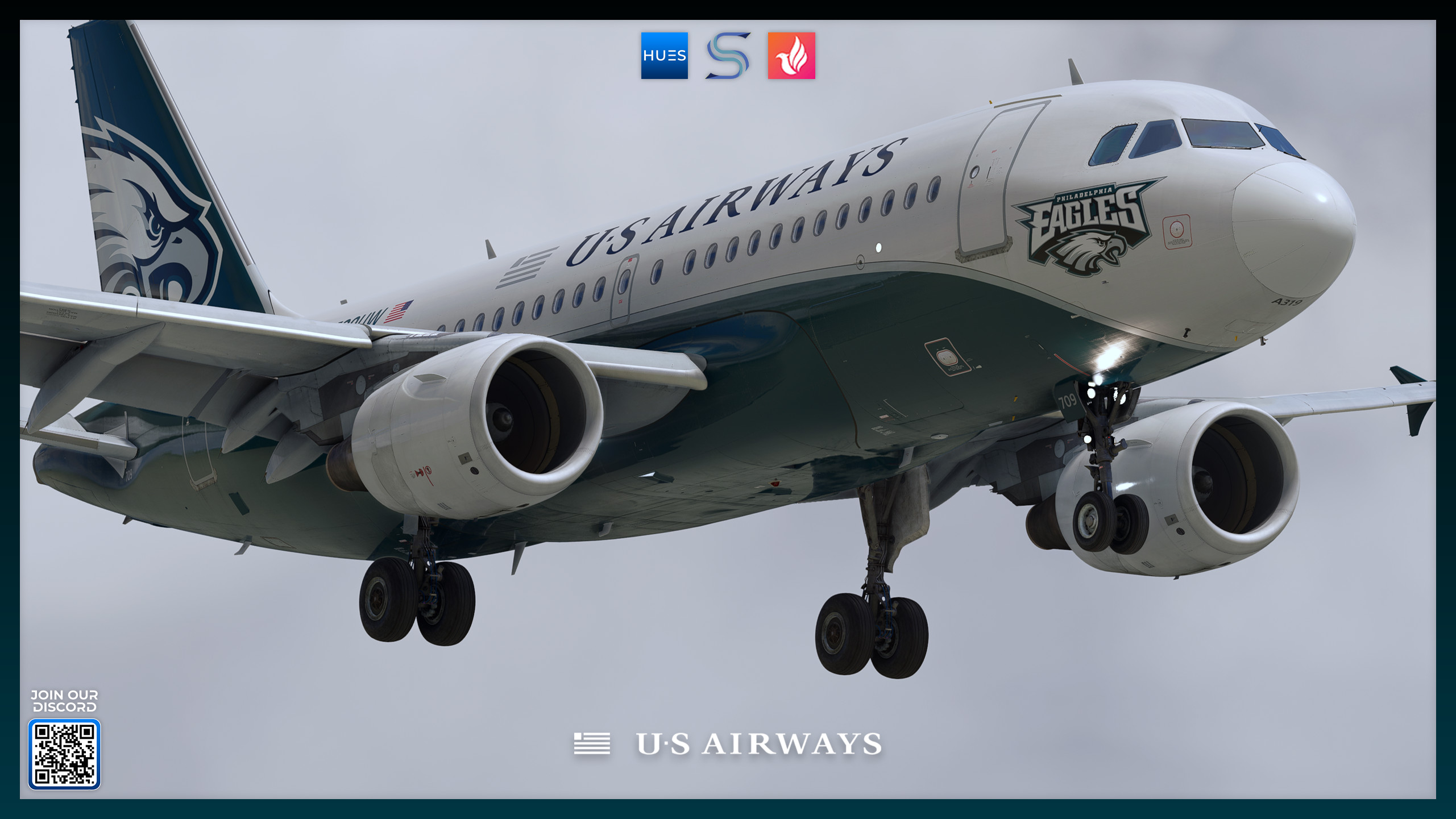 US Airways N709UW 'Philadelphia Eagles' | Fenix A319 | 8K & 4K
