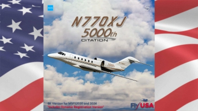 N770XJ '5000th Citation'  | FlightFX Citation X | 8K (Dynamic Registration)
