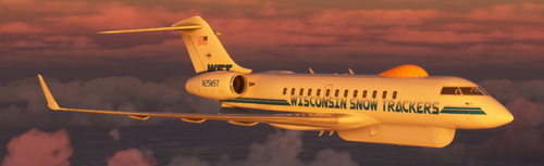 Wisconsin snow trackers livery (fictional) for the Bombardier G600 and E-11A