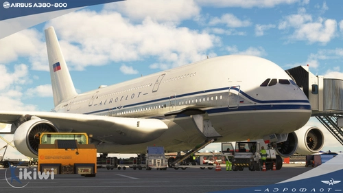 [DISCONTINUED] - FlyByWire A380-800 Aeroflot Retro Livery 8K