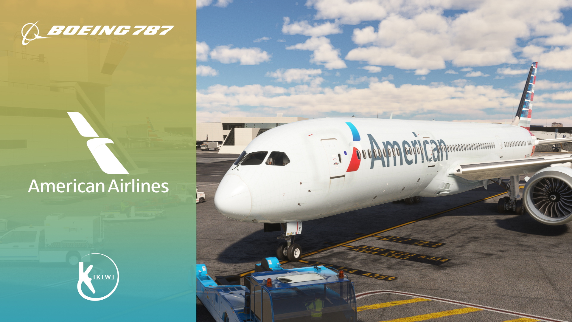 HorizonSim Boeing 787-9 American Airlines N821AN Livery 8K - Image 1