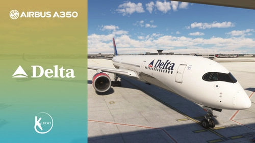 [DISCONTINUED] - Inibuilds Airbus A350-900 Delta Airlines 2000 "Colors In Motion" Livery 4K