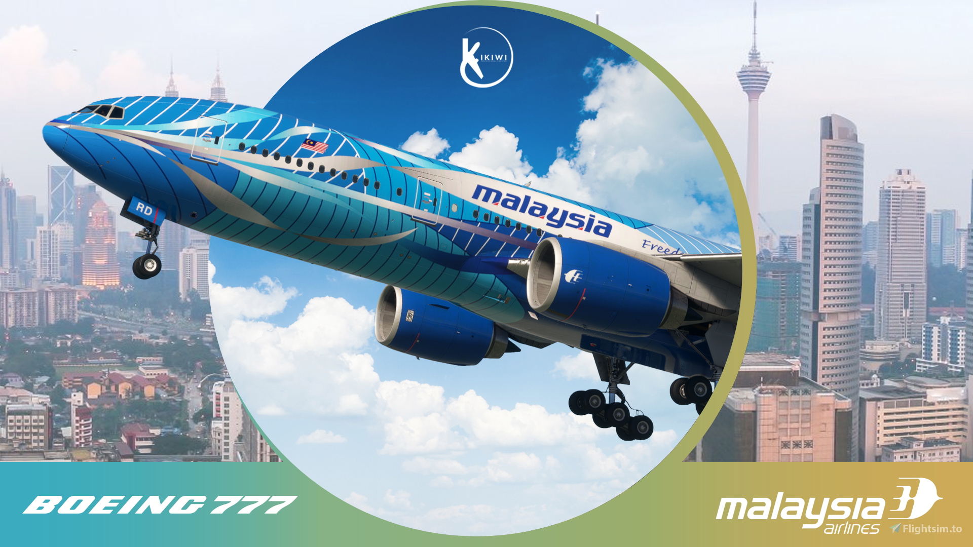 PMDG Boeing 777-200ER Malaysia Airlines Heliconia Livery 9M-MRD 8K