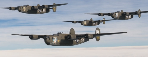 6x Consolidated B-24 Liberator  486th BG Zodiac squadron