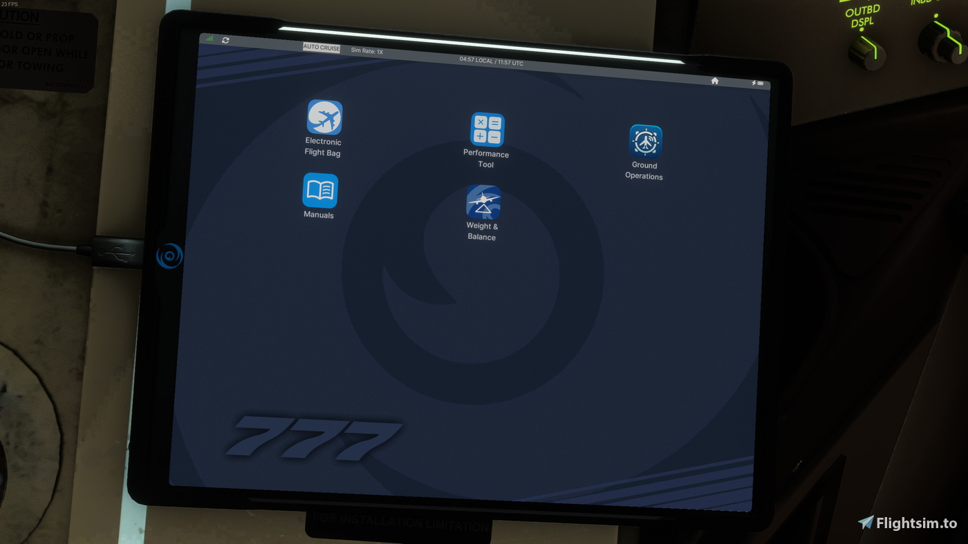 777-300ER PMDG EFB Custom Wallpaper and Logo για το Microsoft Flight ...