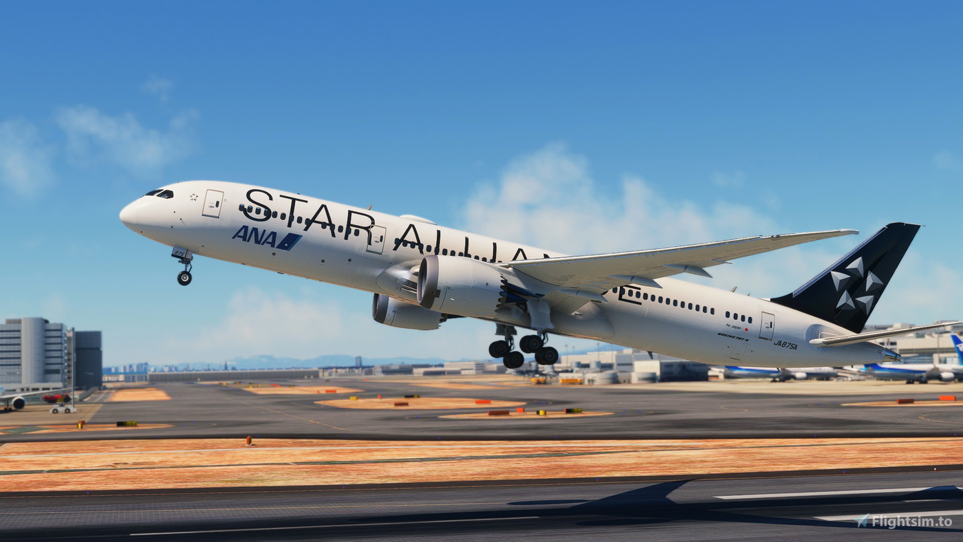 787-9 All Nippon Airways star alliance ANA JA875A for Microsoft  