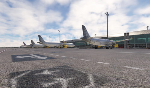LEBL Barcelona Airport - FSLTL Static Aircraft