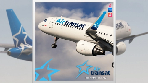 [8K + 4K] Air Transat Pack  w/Cabin | Fenix A321 CFM