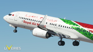 Royal Air Maroc CN-RNZ (Mosaic Special)  w/Cabin  |  PMDG 738 (FS2020) thumbnail 2