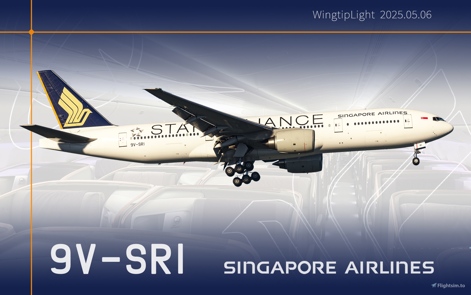 Singapore Airlines [9V-SQN] w/Cabin PMDG B777-200ER for Microsoft