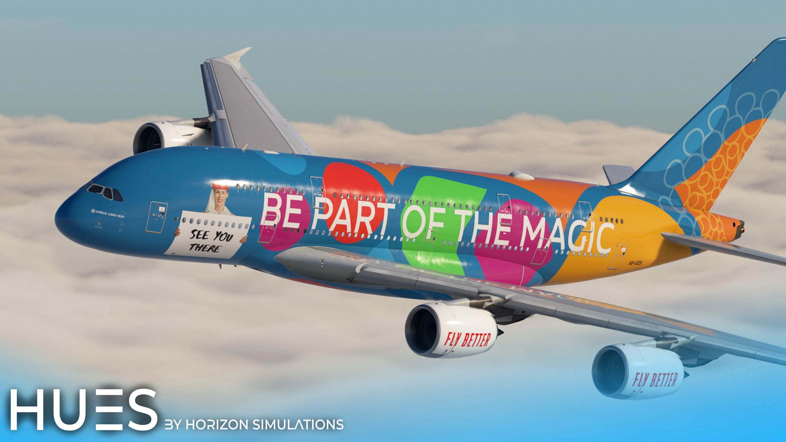 [8K/4K] Emirates A6-EES "Destination Dubai" | FlyByWire A380X - Image 1