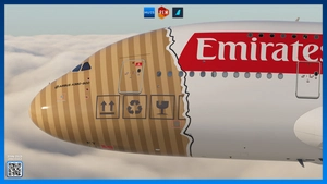 [8K+4K] Emirates A6-EET "Courier Express" | FlyByWire A380X thumbnail 3