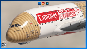 [8K+4K] Emirates A6-EET "Courier Express" | FlyByWire A380X thumbnail 7