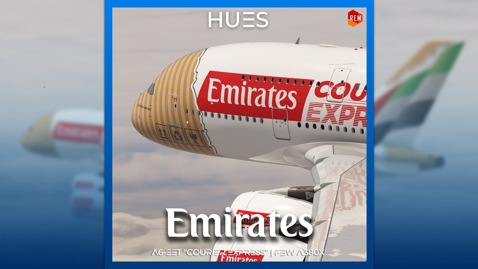 [8K+4K] Emirates A6-EET "Courier Express" | FlyByWire A380X - Image 1