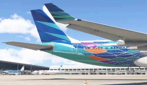 [8K/4K] Garuda Indonesia (74th Anniversary c/s) PK-GPZ for iniBuilds A330-300RR MSFS2024 w/ Cabin