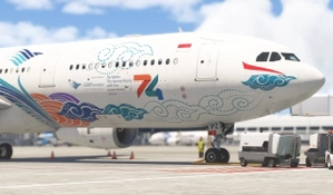 [8K/4K] Garuda Indonesia (74th Anniversary c/s) PK-GPZ for iniBuilds A330-300RR MSFS2024 w/ Cabin thumbnail 4