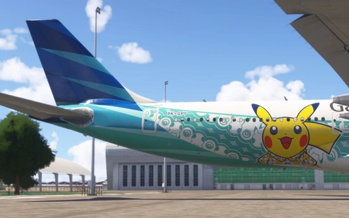 [8K/4K] Garuda Indonesia (Pikachu Jet GA-2) PK-GPY for iniBuilds A330-300RR MSFS2024 w/ Cabin