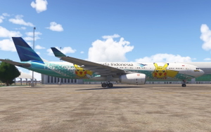 [8K/4K] Garuda Indonesia (Pikachu Jet GA-2) PK-GPY for iniBuilds A330-300RR MSFS2024 w/ Cabin thumbnail 2