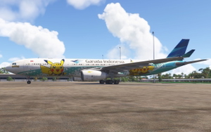 [8K/4K] Garuda Indonesia (Pikachu Jet GA-2) PK-GPY for iniBuilds A330-300RR MSFS2024 w/ Cabin thumbnail 3
