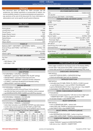 A350 - JayDee  Checklist & Procedures thumbnail 2