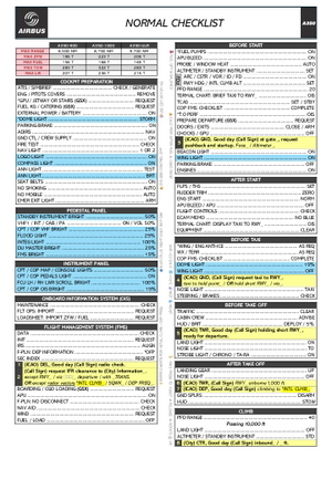 Airbus 350 Normal Checklist thumbnail 1