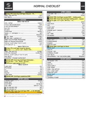 Airbus 350 Normal Checklist thumbnail 2
