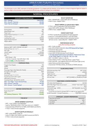 A380 FBW - JayDee  Checklist & Procedures thumbnail 1