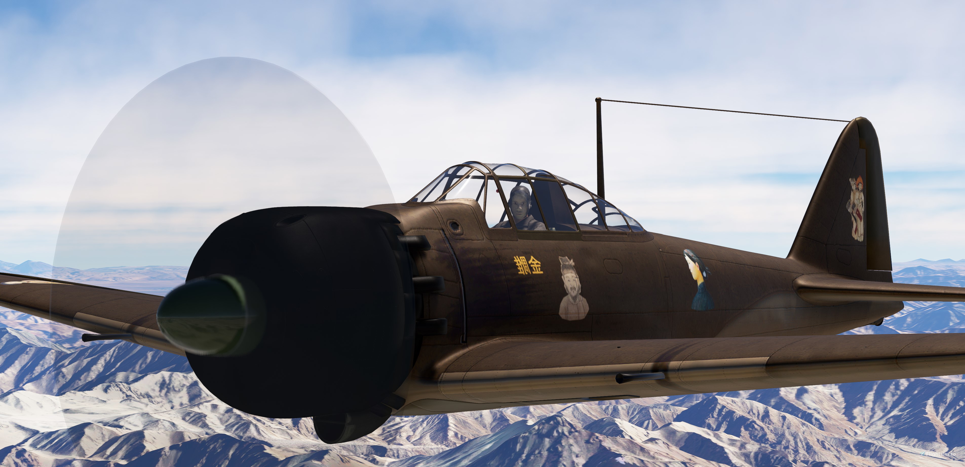 A6M5 Mistubishi Zero brown chinese v2 (repaint for JF's A6M5 'Zero