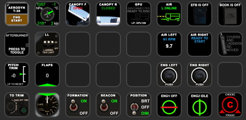 Aero Dynamics T-38 Talon StreamDeck XL profile + AAO Scripts