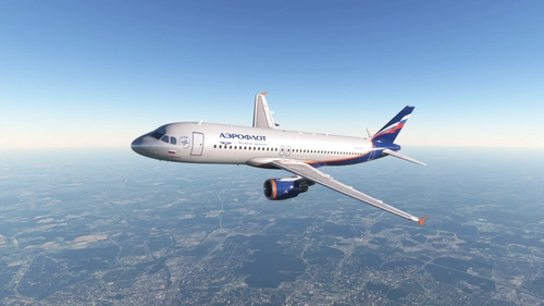 Aeroflot RA-73744 with cabin + EFB background for Fenix A320 V2 [8K+4K]