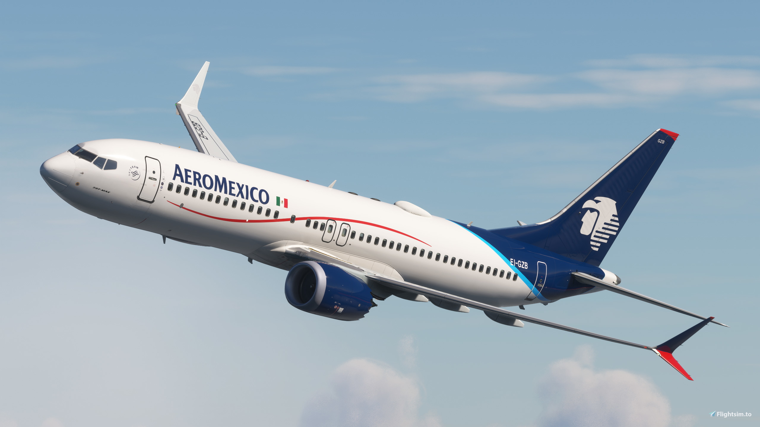 AeroMexico EI-GZB Boeing 737 MAX 8 - Aircraft Liveries for MSFS