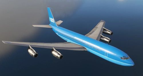 Aeroplane Heaven B707-320C Braniff Blue N7099