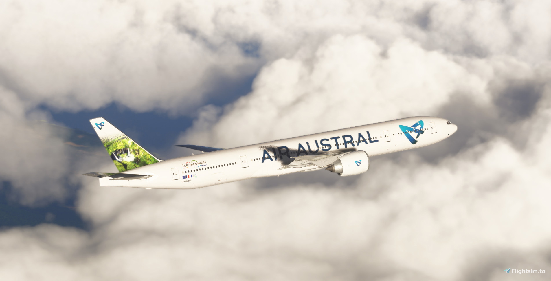 Air Austral B777-300ER - F-OLRE + w/Cabin | PMDG 777-300ER (8K