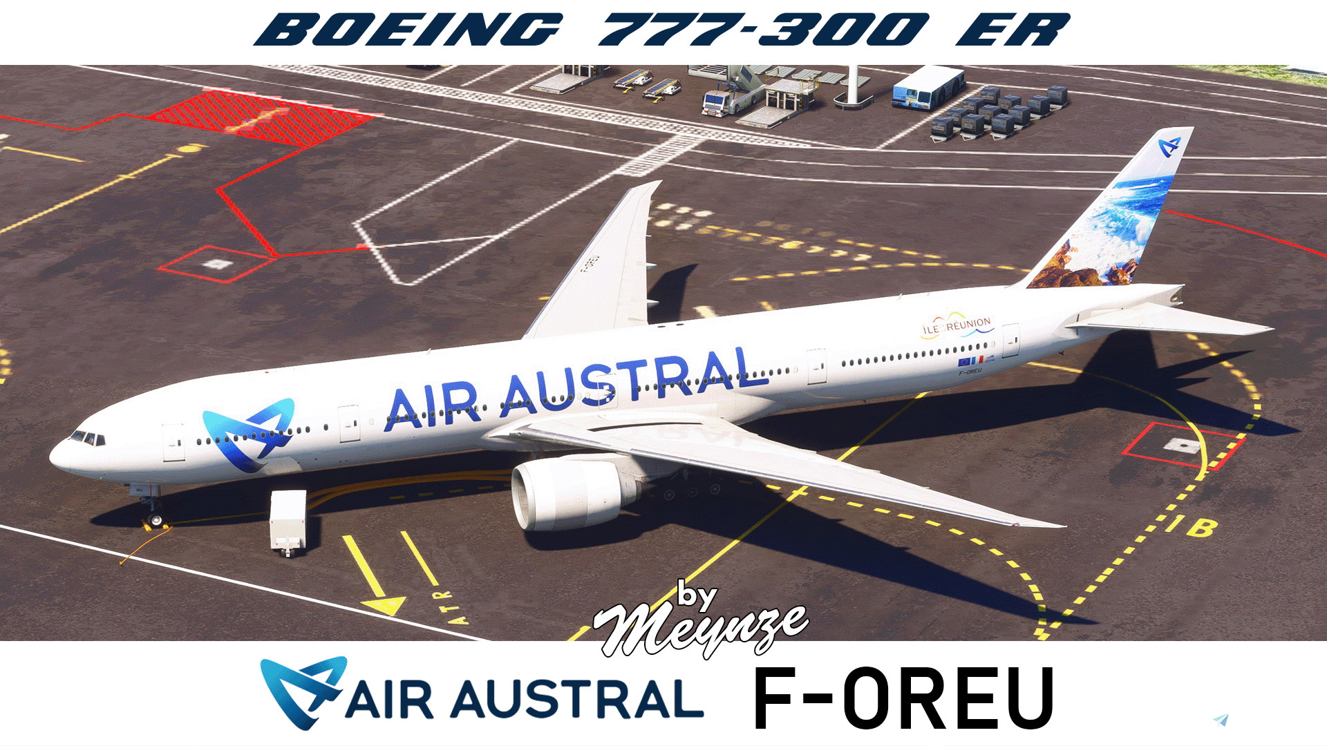  Air Austral F-OREU Boeing 777-300ER [8K - With Cabin]  - Image 1