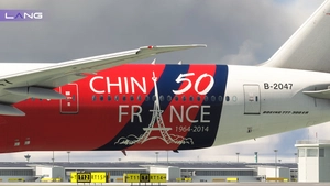 Air China B-2047 With Cabin 8K The 50th Anniversary of the Establishment of China-France 777-300 ER thumbnail 6