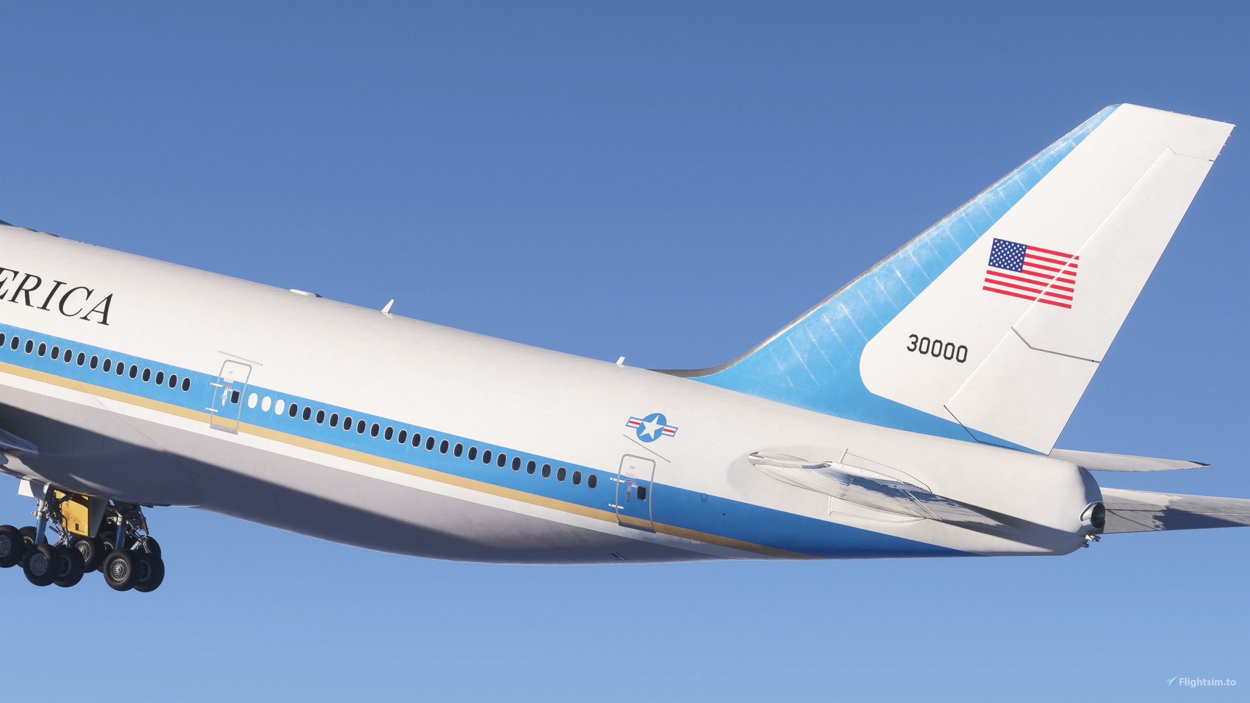 Air Force One VC25-A Boeing 747-8i - 8K のために Microsoft Flight