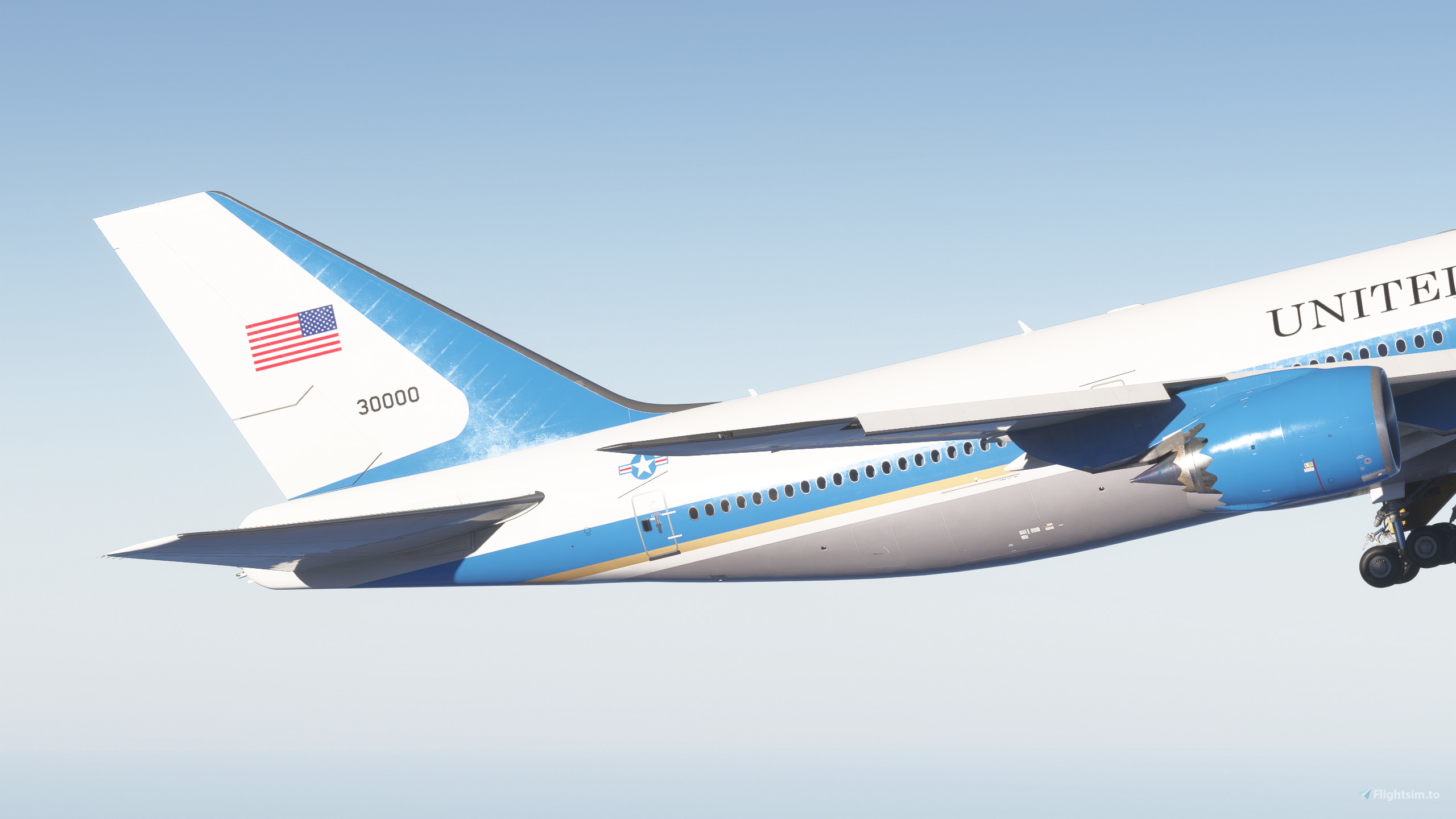 Air Force One VC25-A Boeing 747-8i - 8K のために Microsoft Flight