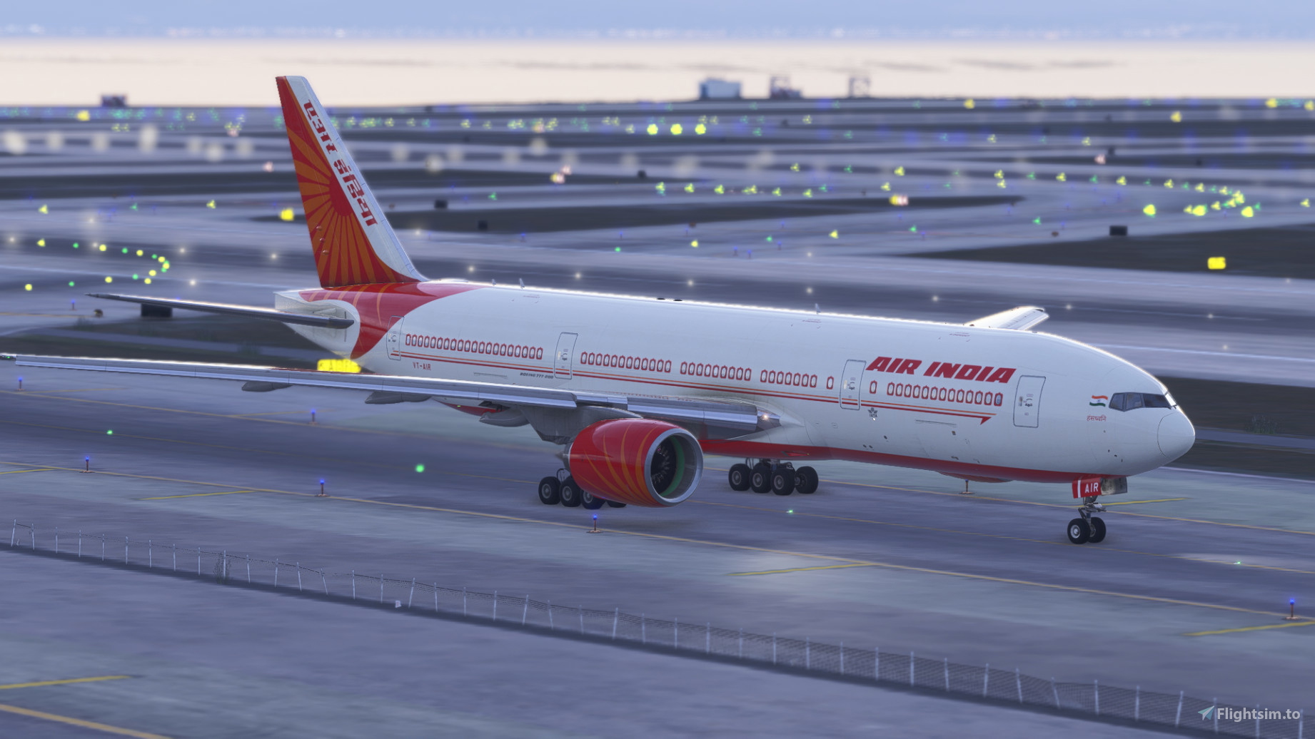航空機・ヘリコプター AIR-INDIA BOEING777-200ER Air India Boeing 777-300(ER) climbing away as AI188 bound