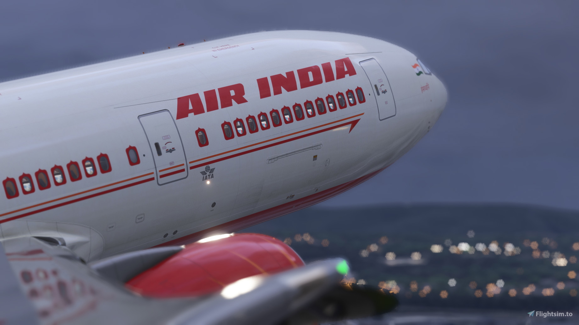 航空機・ヘリコプター AIR-INDIA BOEING777-200ER Air India Boeing 777-300(ER) climbing away as AI188 bound