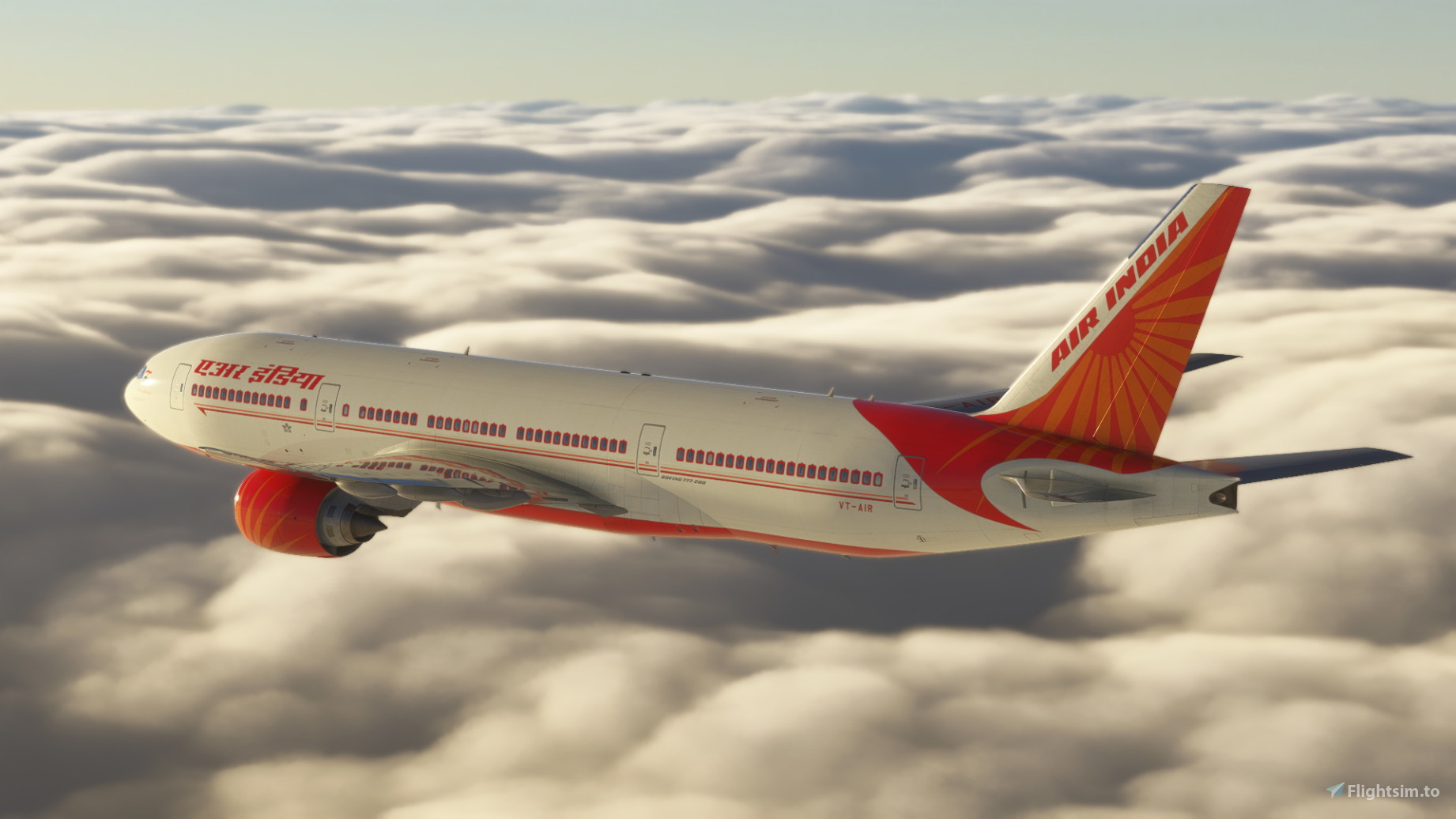 航空機・ヘリコプター AIR-INDIA BOEING777-200ER Air India VT-AIR w/Cabin || PMDG 777-200ER for Microsoft