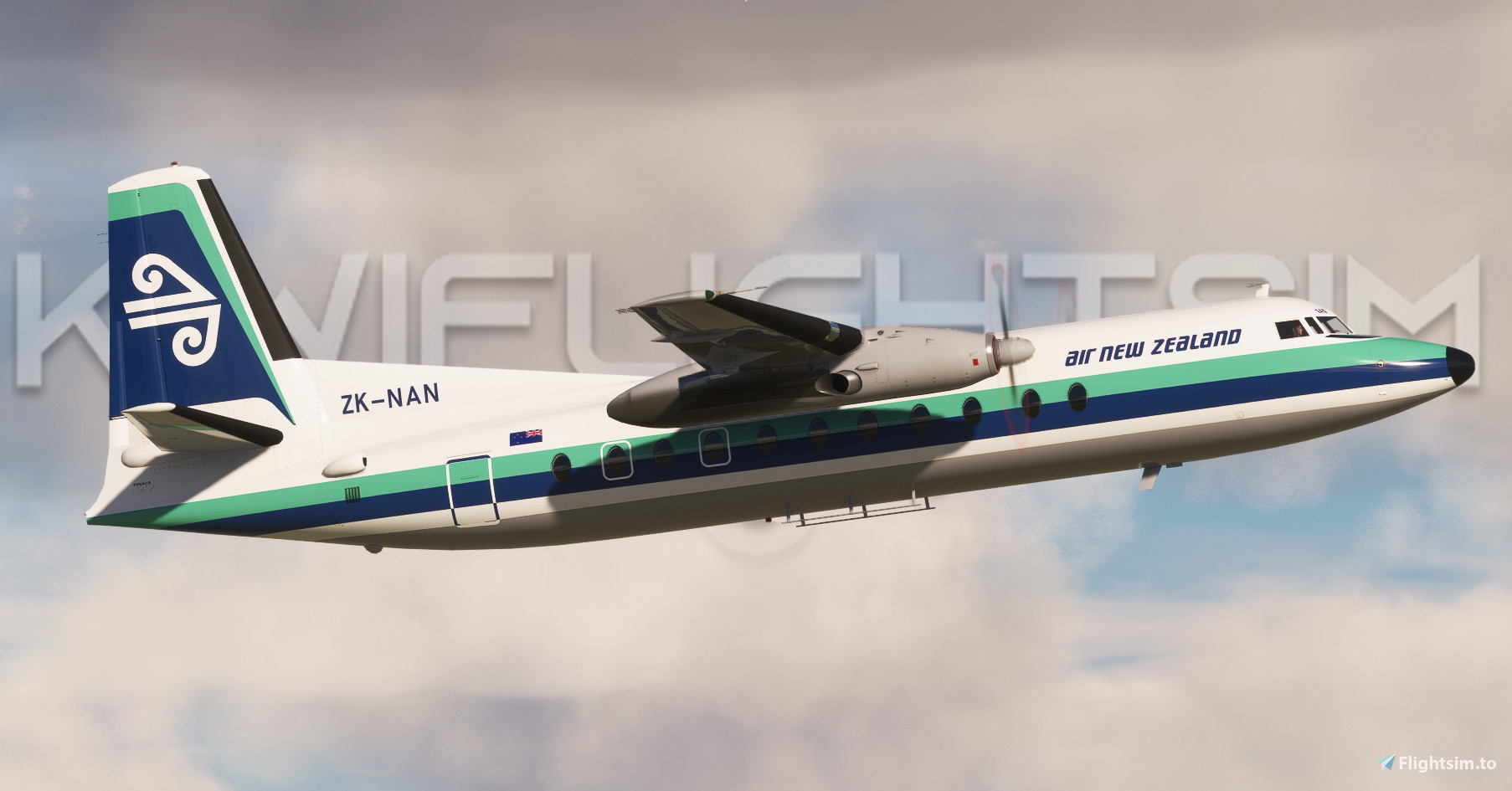 Air New Zealand ZK-NAN | Fokker F27- MK500 (Freeware) [8K] - Image 1