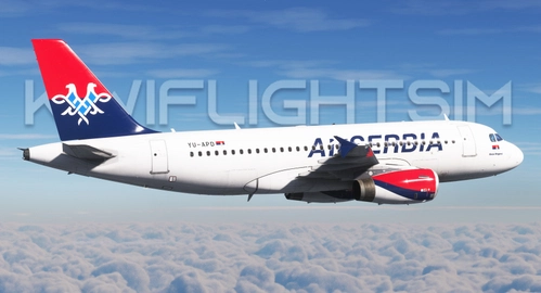 Air Serbia YU-APD &nbsp;'Goran Bregovic' [+ Cabin/Cockpit Textures] | Fenix A319 IAE [8K]