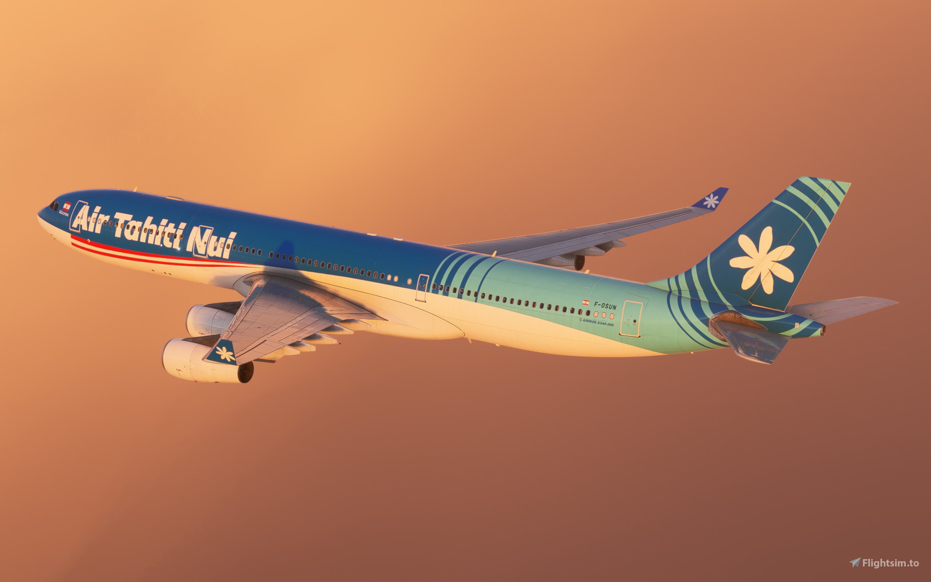 Air Tahiti Nui F-OSUN [4K/8K]┃Inibuilds A340 for Microsoft