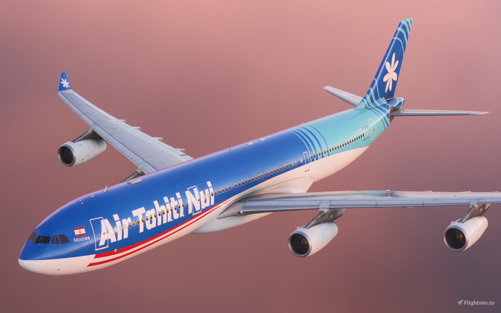 Air Tahiti Nui F-OSUN [4K/8K]┃Inibuilds A340 for Microsoft Flight