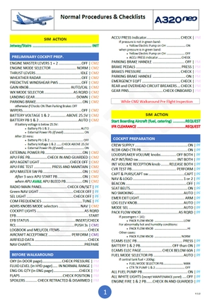Airbus A320 SOP & Checklist thumbnail 1