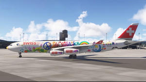 Airbus A340-300 | SWISS | HB-JMJ | Flower Power Livery thumbnail 4