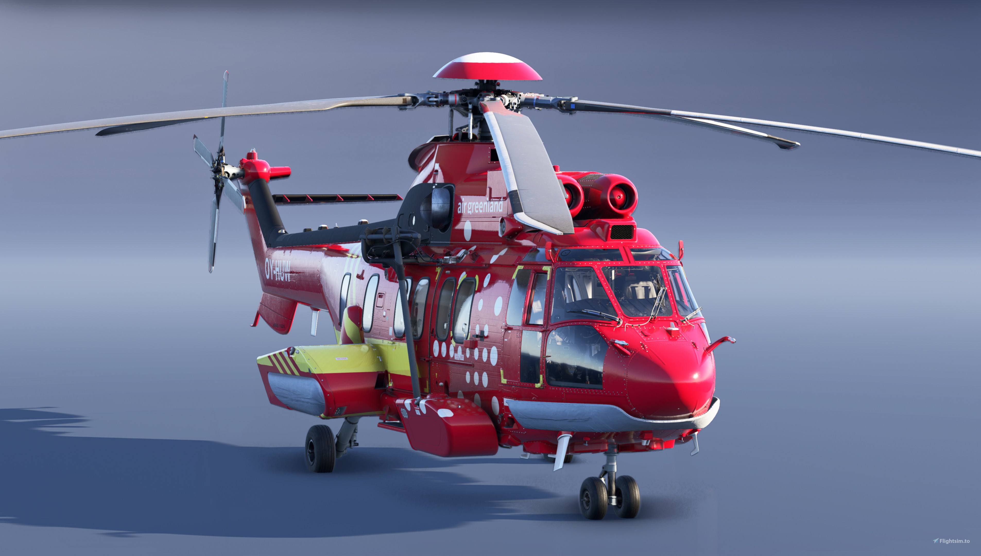 Airbus H225 | Air Greenland OY-HUW | 8k のために Microsoft Flight