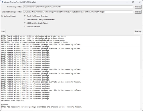 Airport Override Checker for MSFS 2024